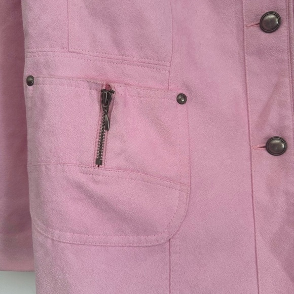 TanJay Pink Utility Jacket with Stand-Up Collar and Relaxed Fit - Picture 2 of 5